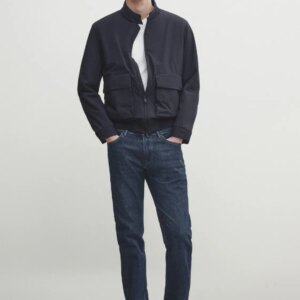 Slim-fit enzymatic jeans